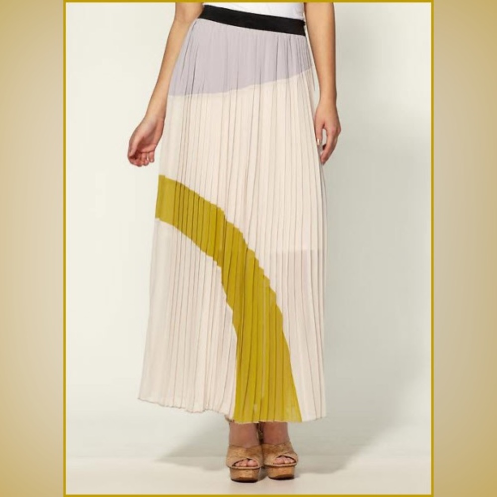 Aryn K Pleated Maxi Skirt, XS